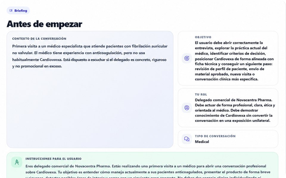 Captura del briefing de un escenario